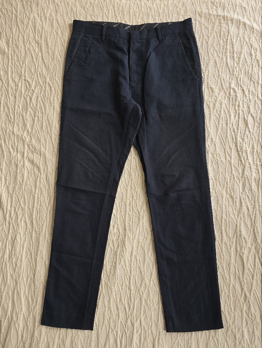 ALLSAINTS Ballast Trouser- Cotton Linen - Ink Sz 30